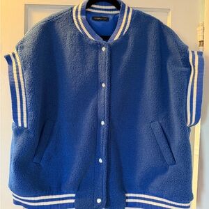 Do Everything in Love Blue Sleeveless Jacket